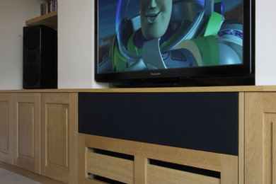Photo of a contemporary home cinema in Other.