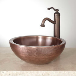 14" CASALINA DOUBLE-WALL HAMMERED COPPER VESSEL SINK - Products
