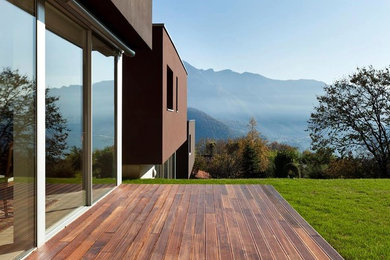Example of a minimalist exterior home design in Montreal