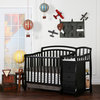 Dream On Me Casco 4-in-1 Mini Crib and Changing Table, Black