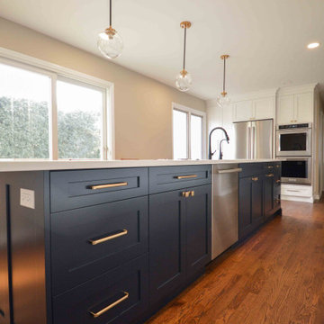Arlington Heights Blue and White Kitchen