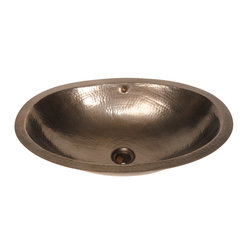 Belle Foret Model BFC12 ORB Large Oval Lavatory Copper Sink - Bathroom Sinks