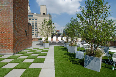 Photo of a large traditional landscaping in New York.