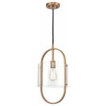 Innovations Lighting - Innovations Lighting 371-1P-BB-CL Pelham, 1 Light Mini Pendant Art Nouveau S - The Pelham 1 Light Mini Pendant is part of the BalPelham 1 Light Mini  Brushed BrassUL: Suitable for damp locations Energy Star Qualified: n/a ADA Certified: n/a  *Number of Lights: 1-*Wattage:100w Incandescent bulb(s) *Bulb Included:No *Bulb Type:Incandescent *Finish Type:Brushed Brass