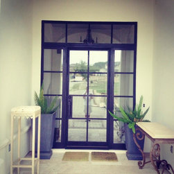 Custom Narrow Profile Iron Front Doors - Front Doors