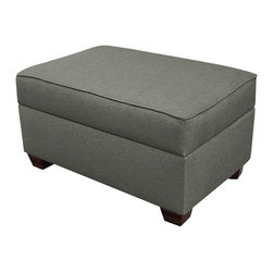 duobed - Duobed 24"x36" Storage Ottoman, Flint - Footstools And Ottomans