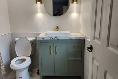 Example of a trendy bathroom design in Atlanta