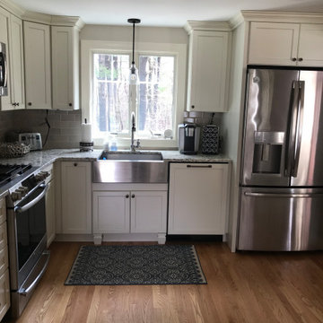 Woburn KraftMaid Kitchen, Full-Overlay White Cabinetry
