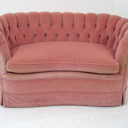 Vintage Regency Tufted Settee - SOLD - Loveseats