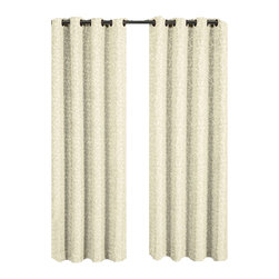 Royal Tradition - Fiorela 2PC Jacquard Grommet Curtains - Curtains