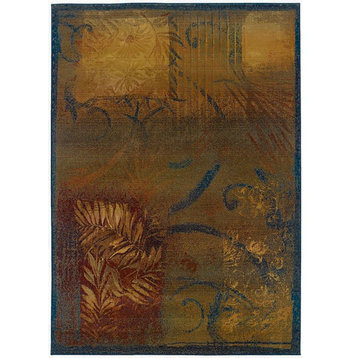 Oriental Weavers Sphinx Kharma Ii 1163b Floral Rug, Brown/Gold, 4'0"x5'9"