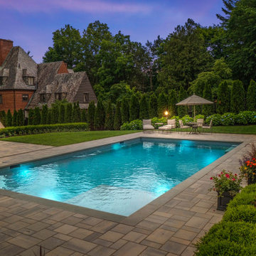 Hartford, CT Rectangular Pool with Landscaper EA Quinn