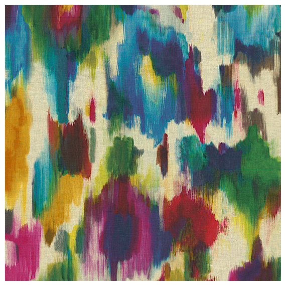 Jewel Tone Dappled Watercolor Linen Fabric Modern Drapery Fabric