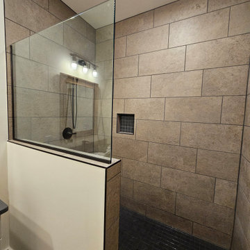 Finished Basement with Media Room, Wet Bar & Walk-In Shower