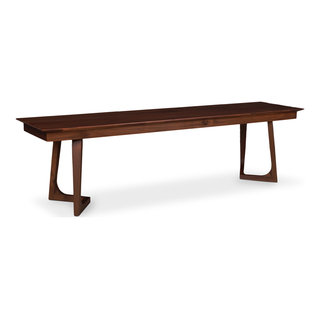 67 Inch Bench Walnut Brown Mid-Century Modern - Midcentury ...
