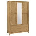 Bentley Designs - Atlanta Oak Furniture Triple Wardrobe - Atlanta Oak Triple Wardrobe features simple clean lines and a timeless style. The range is available in two tone, white painted or natural oak options, to suit any taste. Also manufactured with intricate craftsmanship to the highest standards so you know you are getting a quality product.