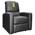 Dreamseat - Iowa Hawkeyes Block I Man Cave Home Theater Recliner - Perfect for your living room, man cave, home theater, or anywhere you want to recline and relax in total comfort. Combines sleek lines with maximum comfort in a compact footprint. The stealth features synthetic leather and a manual recline mechanism. Cup holders in each arm add to the utility of the chair. The patented XZipit system provides endless logo options on the front of the chair and allows you to showcase your favorite team or interest.