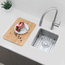 STYLISH 15"L x 15"W Stainless Steel Single Basin Undermount Bar Sink with Grid
