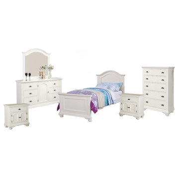 Addison 6-Piece Bed Set, Twin, White