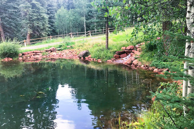 Inspiration for a mid-sized rustic home design remodel in Denver