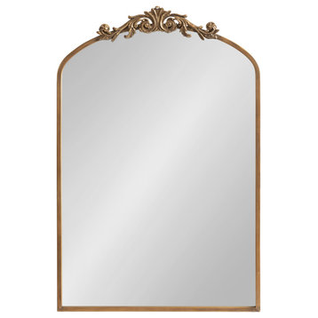 Arendahl Traditional Arch Mirror, Gold, 24x36