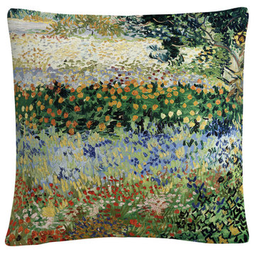 Vincent Van Gogh 'Garden, Bloom' Decorative Throw Pillow
