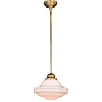 Huntley 12" 1 Light Pendant Natural Brass