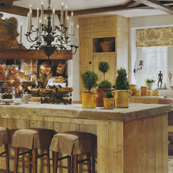 Kitchen Stone Islands (Mediterranean Style) - Kitchen Islands And Kitchen Carts