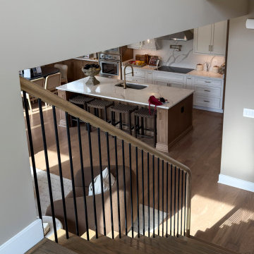 Project #153 | Sophisticated Red Oak Stair with Metal Balusters