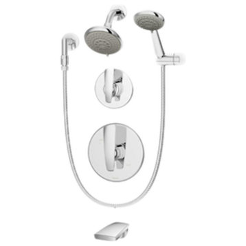 Symmons 4106-STN Satin Nickel Naru Series Tub/Shower/Hand Shower System