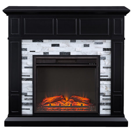 Wrenley Marble Base Electric Fireplace