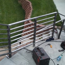 Horizontal railings with wall railing - Stair Parts