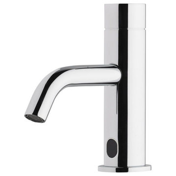 Flow Modern Deck-Mounted Electronic Bathroom Faucet in Polished Chrome