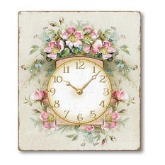 Vintage-Style Romantic Roses Clock