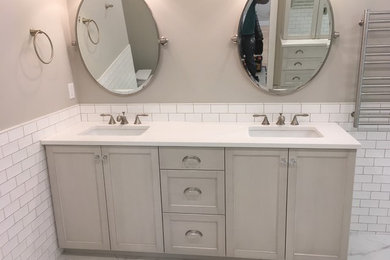 Inspiration for a contemporary bathroom remodel in Calgary