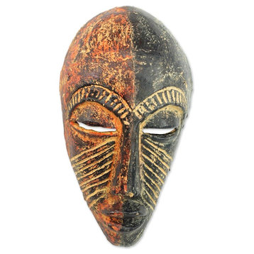 African Artist African Ceramic Mask, Ghana