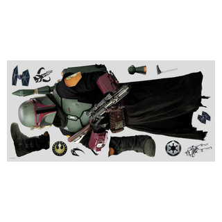 Boba Fett Peel And Stick Giant Wall Decal - Contemporary - Wall Decals - by  York Wallcoverings Inc