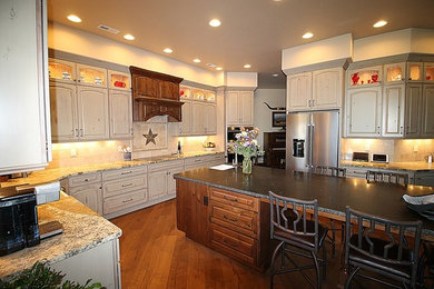 Example of a southwest kitchen design in Denver