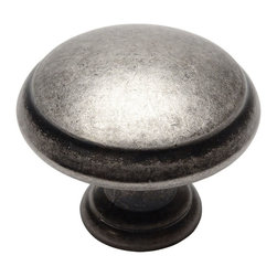 Cosmas - Cosmas 5422WN Weathered Nickel Cabinet Round Knob, Set of 5 - Cabinet And Drawer Knobs