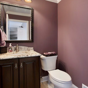 Power Room with a Traditional Vanity