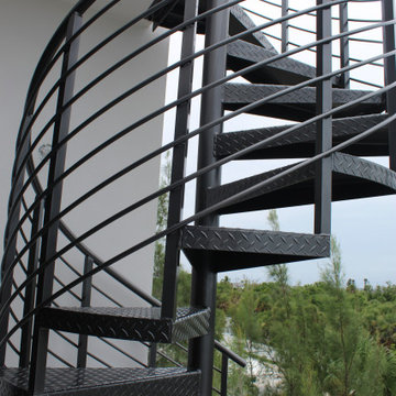 Custom Aluminum Spiral Staircase Installation - Englewood, FL