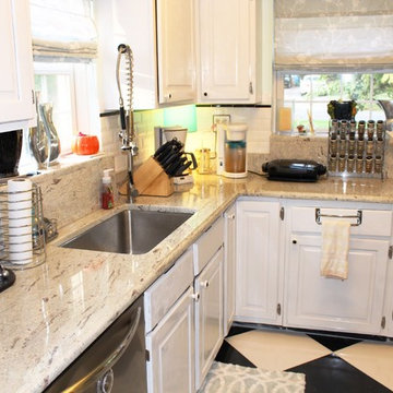 River White Granite | Cabinets Refurbished