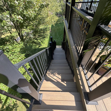 Covered Hillside Deck Addition in Shawnee