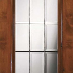 Slab French Single Door 80 Wood Alder French 1 Panel 3/4 Lite Glass - Patio Doors