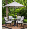 Hanover LAVALLETTEUMB Lavallette Aluminum Canopy Table Umbrella - Silver Lining