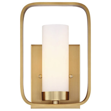 Forte Lighting 5197-01 Kineo 6"W Wall Sconce - Soft Gold