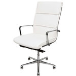 Nuevo Furniture - Nuevo Furniture Lucia Office Chair in White - A sleek, modern classic, the Lucia high back office chair offers comfort and style with a smart, versatile design. The Lucia is fully adjustable with a 5 star castor base for 360 degree swivel rotation. The result an elegantly tailored streamlined look for the modern office.