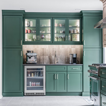 Green Cabinets Boost Style and Organization in the Kitchen