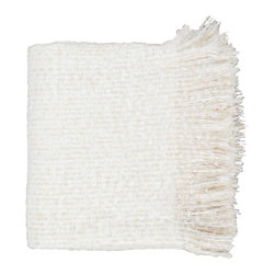 Mudari White Acrylic Throw - Blankets