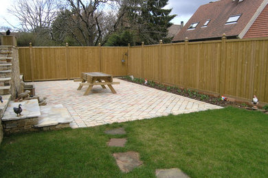 Exemple d'une terrasse tendance.